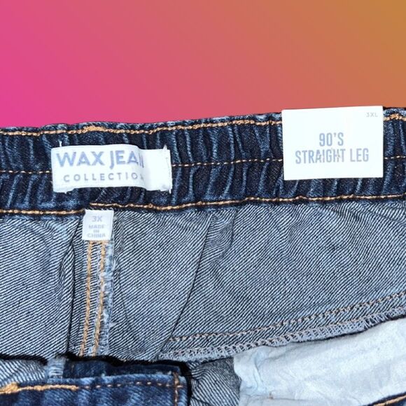 Plus Size 90s Straight Leg Wax Jeans Size 3X  34x30 #67 - Picture 6 of 7